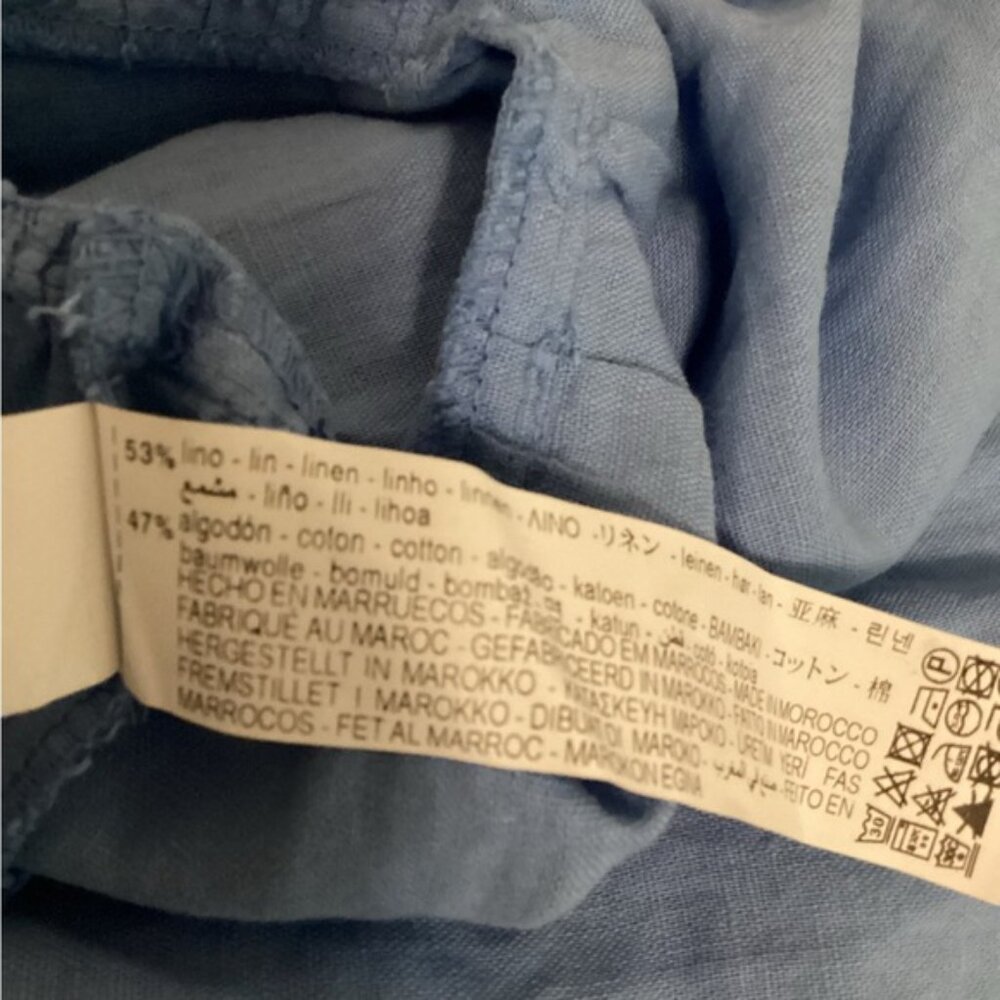 ZARA Join Life Midi Dress Linen Blend Sz XS NWT - Picture 12 of 12